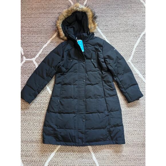 OROLAY Faux Fur Hooded Winter Puffer Coat SZ L - Picture 1 of 6